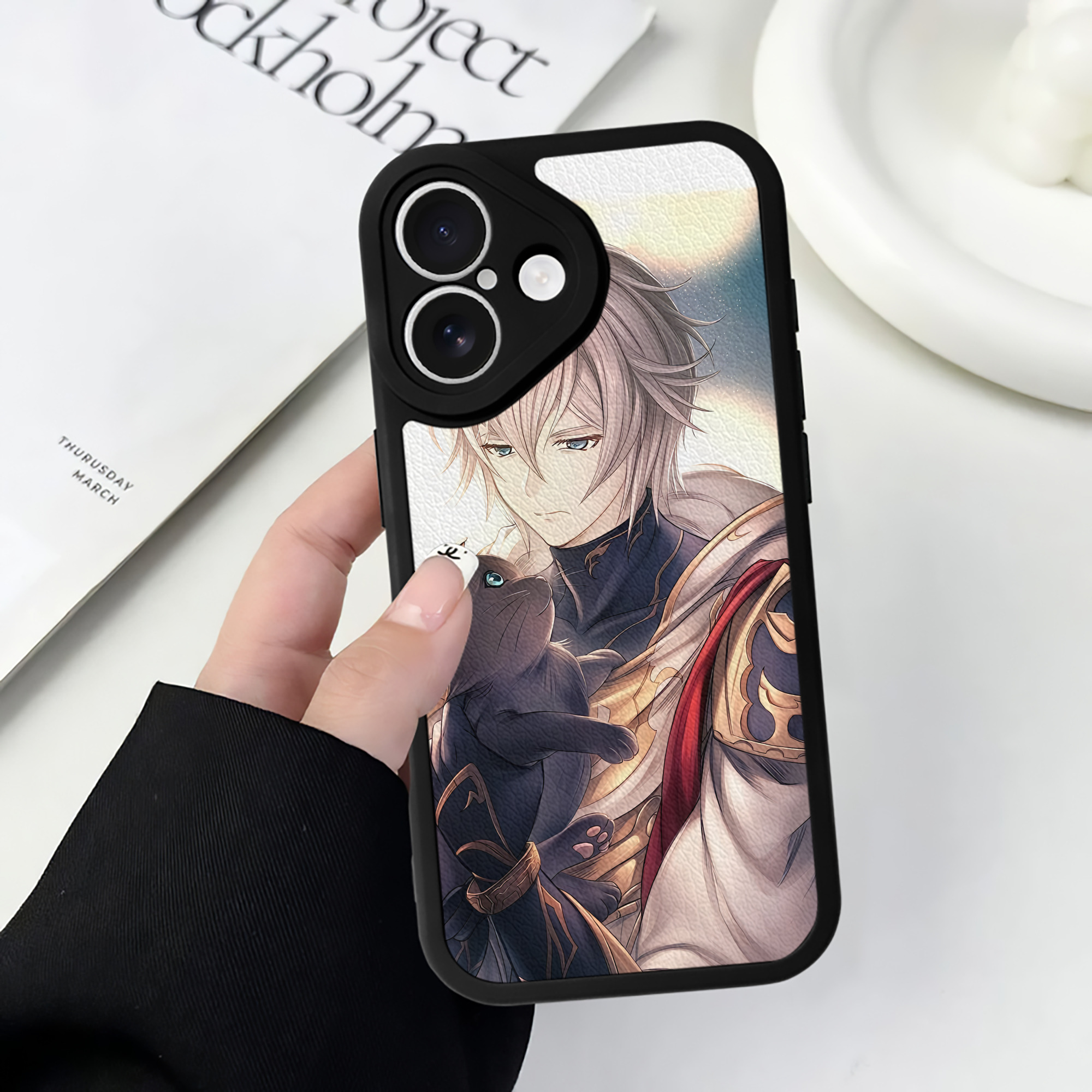 （画像用） 刀剣乱舞 Touken Ranbu 【iPhone 16シリーズ対応】シリコンスマホケース（レザー調） 材質：シリコン